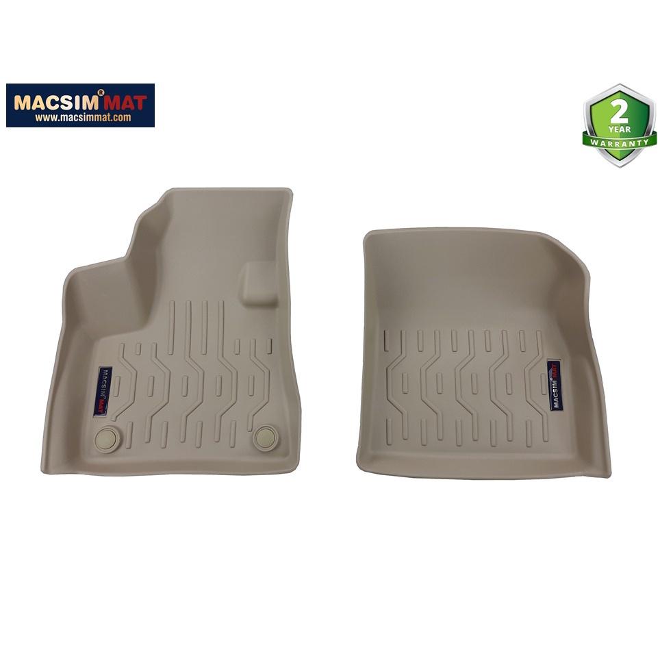 Thảm lót sàn xe ô tô Peugoet 3008 Nhãn hiệu Macsim chất liệu nhựa TPV cao cấp màu be màu đen - 2 hàng ghế