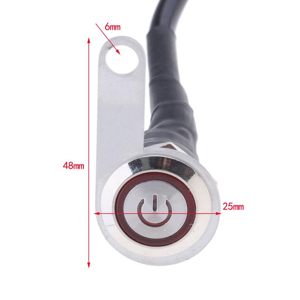 3pcs Motorcycle 12V LED Handlebar Headlight Foglight Switch Push Button