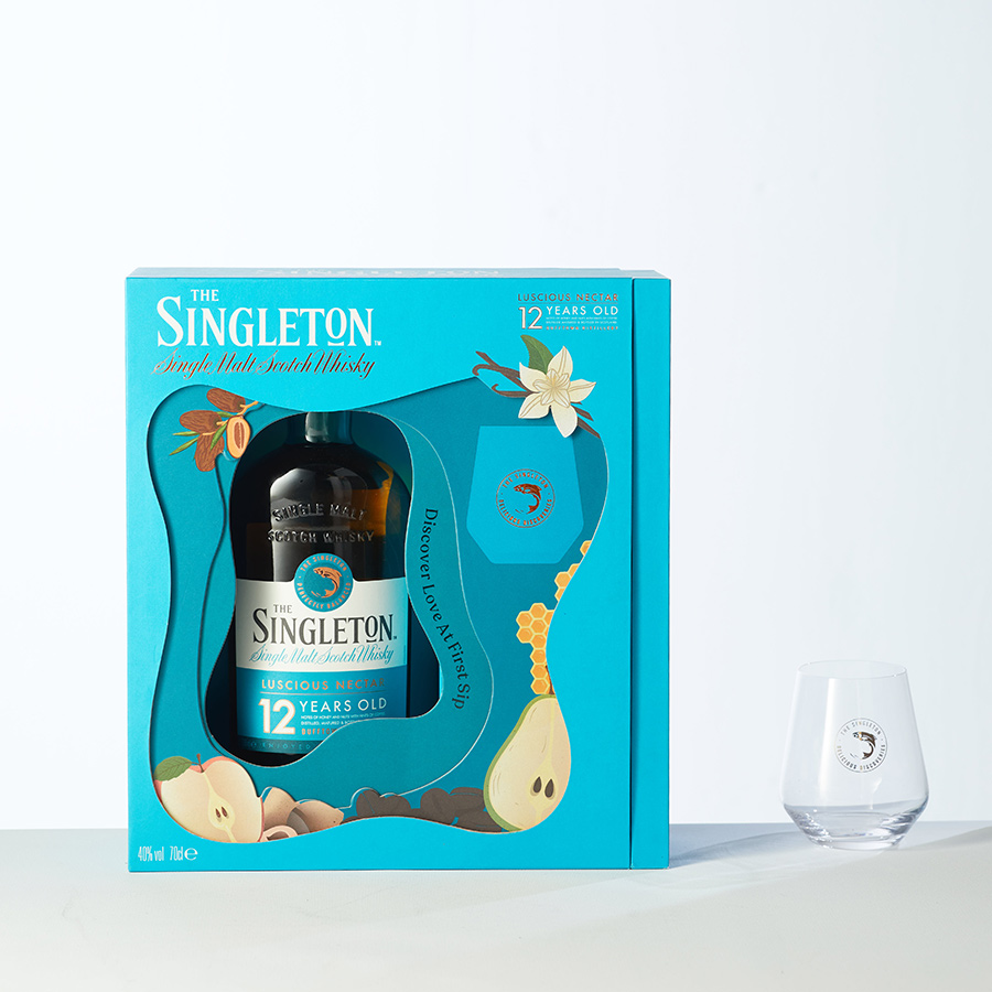 Hộp quà Rượu The Singleton 12 Years Old Single Malt Scotch Whisky Luscious Nectar Dufftown Distillery 40% 700ml