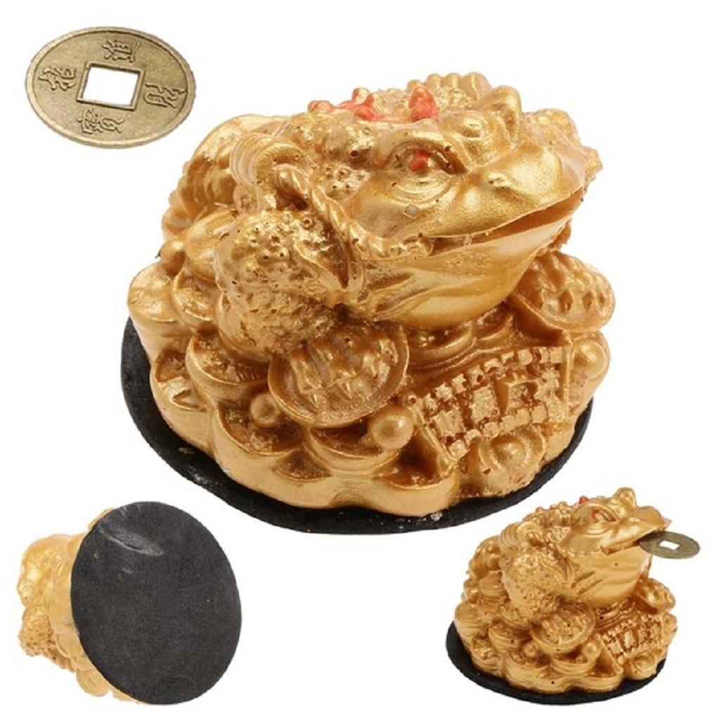 Feng Shui Ornaments Money Fortune Oriental Chinese Ching Frog Toad Coin X10