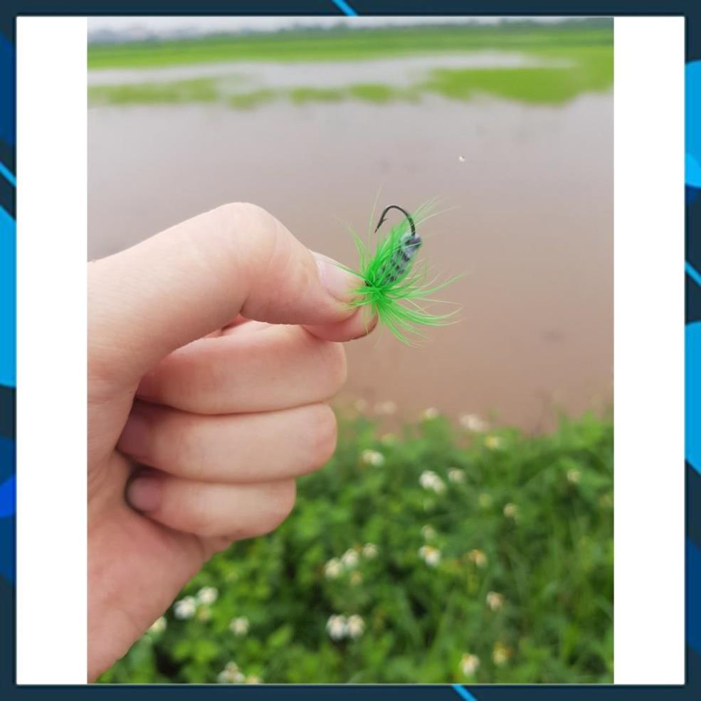 Combo 32 con mồi lông đủ màu câu cá rô phi,mương,ngão,lóc,.....