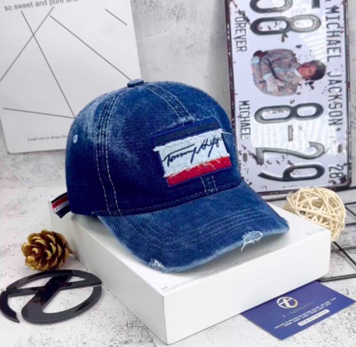 Nón kết, mũ lưỡi trai Tom phối vải jeans form đẹp thời trang đường phố