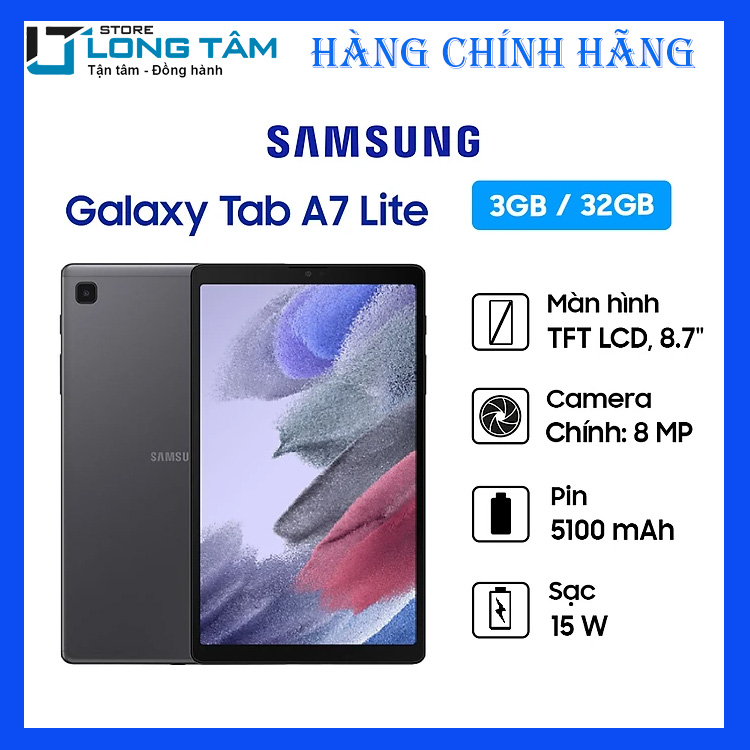 Máy Tính Bảng Samsung Tab A7 LITE - Hàng chính hãng - Đã kích hoạt bảo hành điện tử