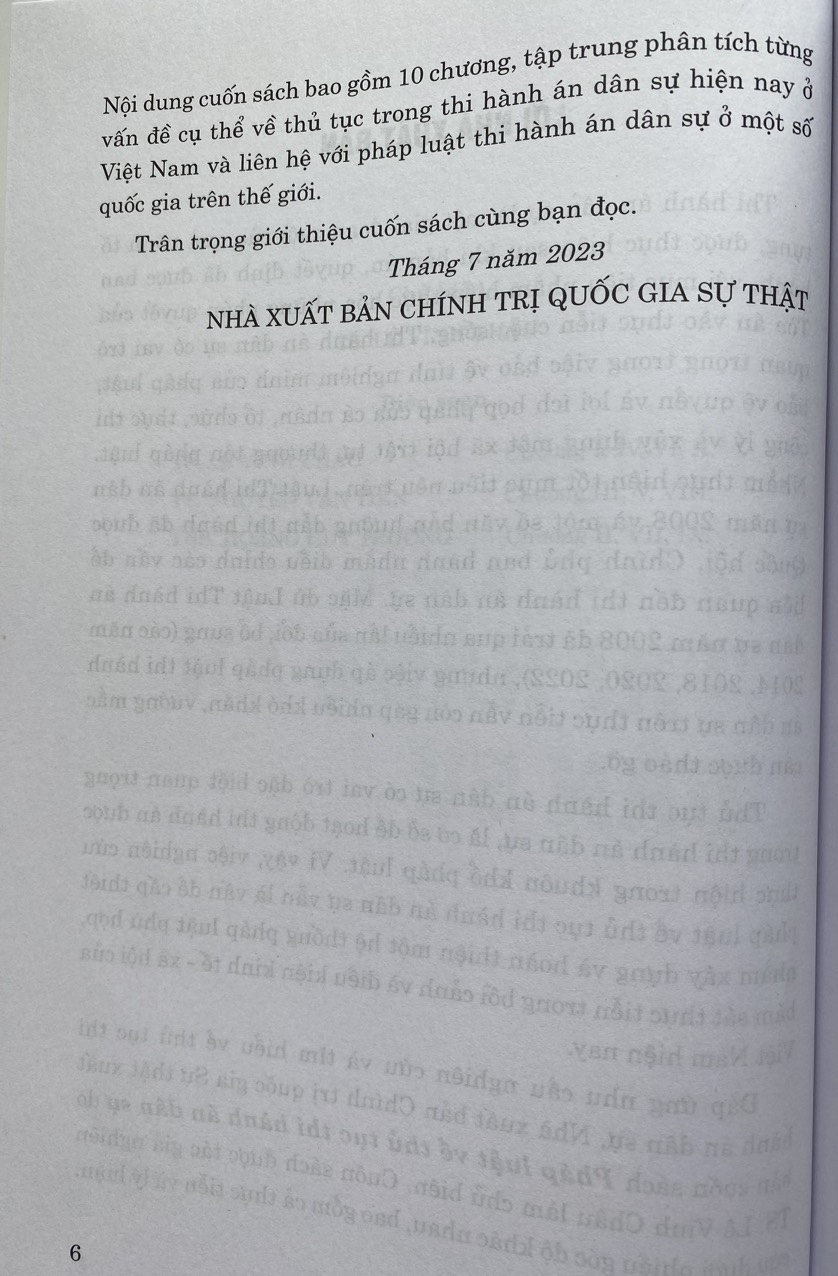 Pháp luật về thủ tục thi hành án dân sự