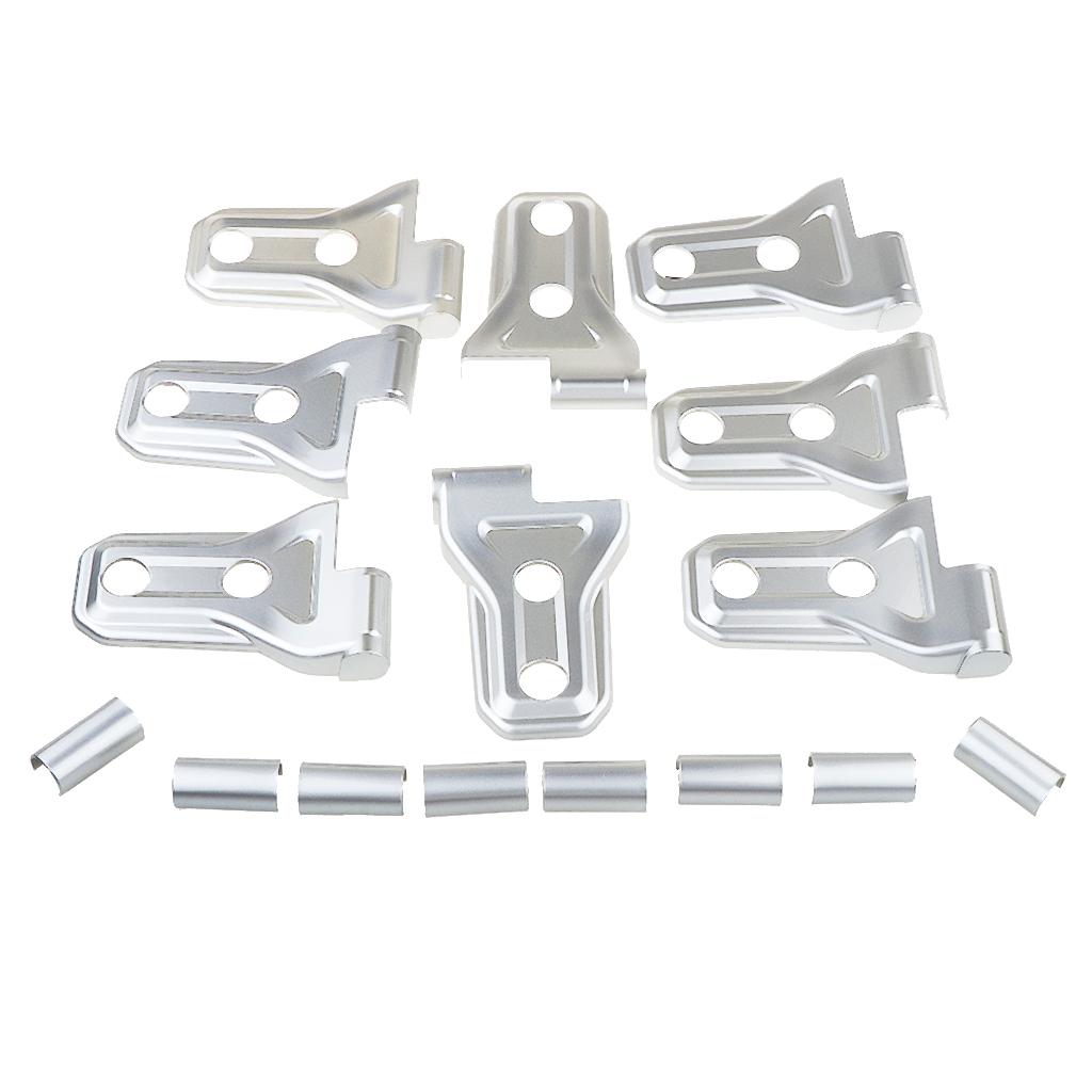 8Pcs Silver Door Hinge Covers Trim Fits for 2018 Wrangler JL Unlimited