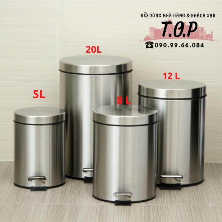 Thùng rác Inox đạp chân, thùng rác inox văn phòng