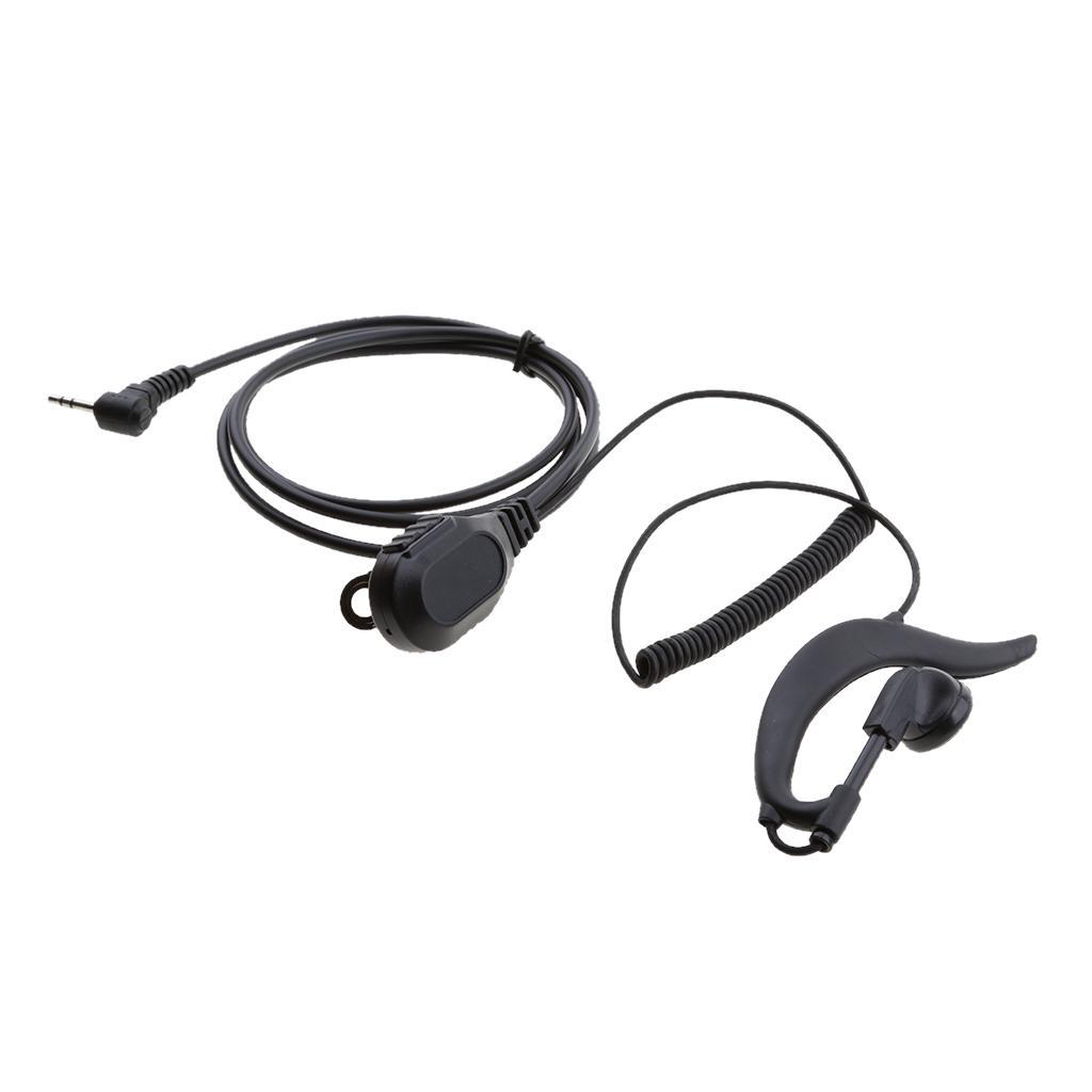 2.5MM 1-Pin Plug G Shape Clip-Ear Earpiece Headset Mic for Motorola Radio