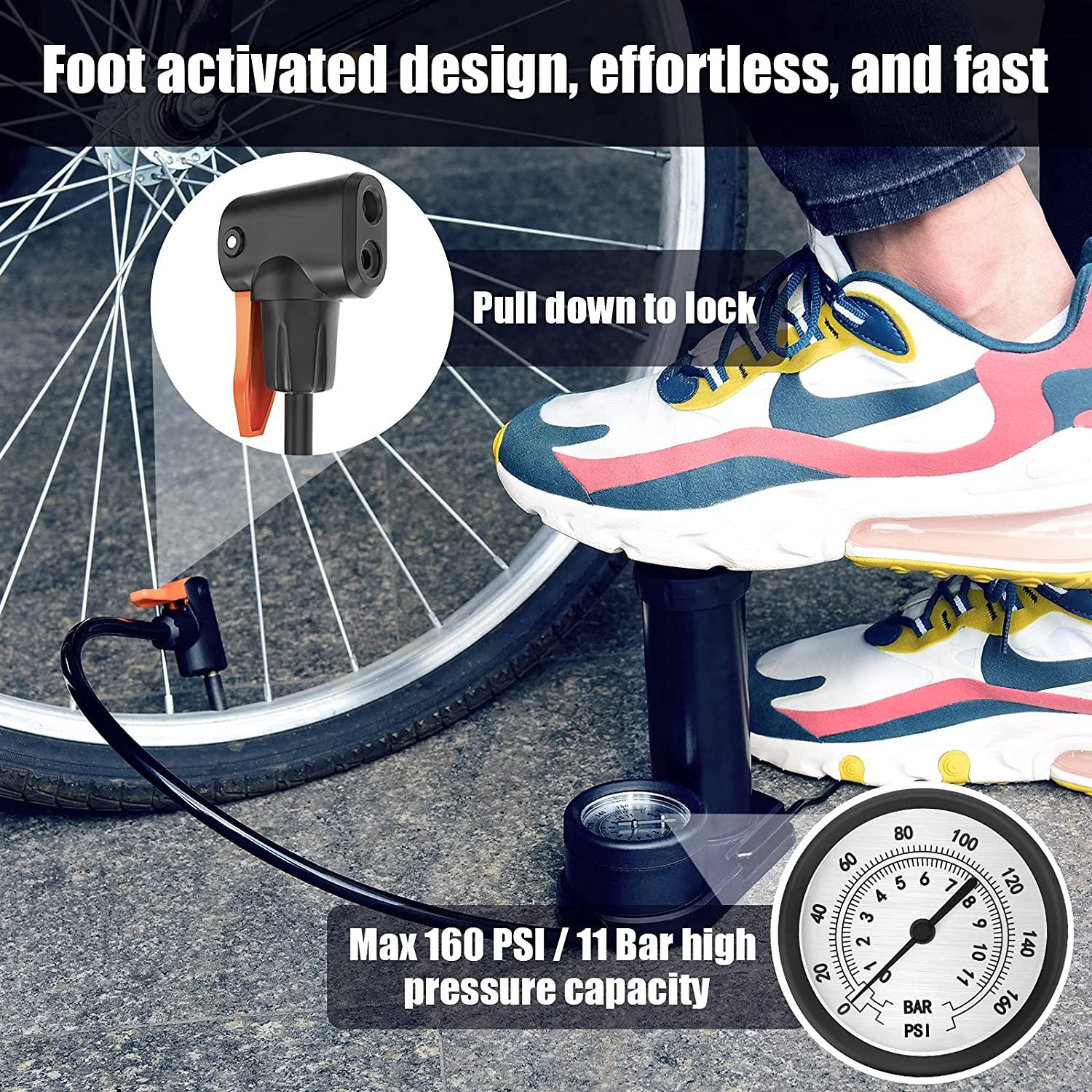 Bơm cao áp chân xe đạp Bơm hơi chân di động