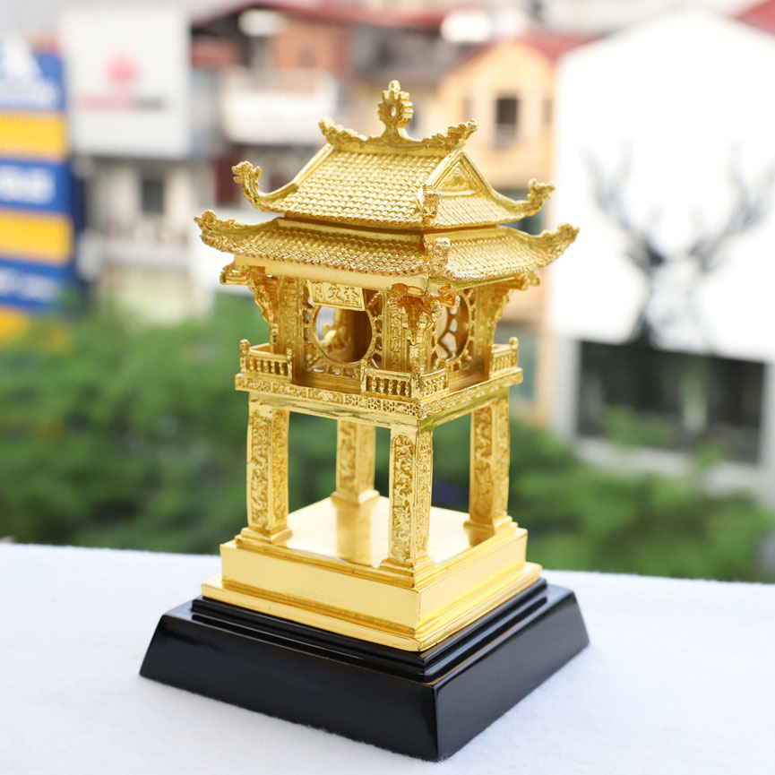 Quà tặng lưu niệm Việt Nam: Khuê Văn Các mạ vàng 24K sz nhỡ