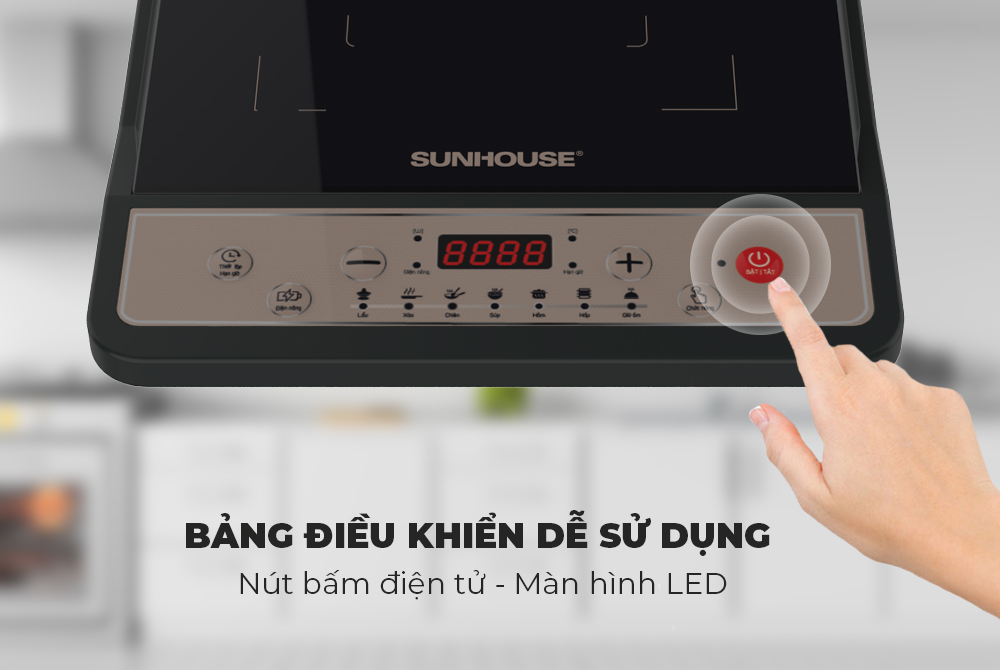 Bếp Từ Đơn Sunhouse SHD6157 (1800W) - Kèm Nồi Lẩu - Hàng Chính Hãng