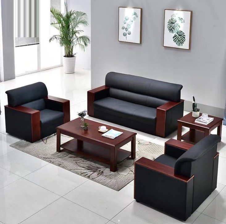 Bộ sofa da văn phòng cao cấp Tundo kèm 2 ghế đơn HVPCT-06
