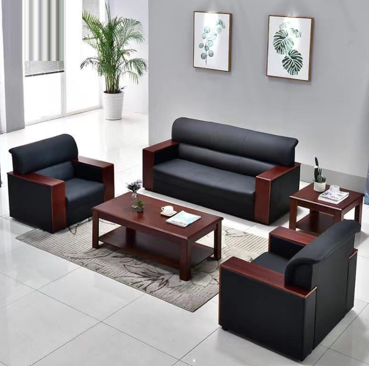 Bộ sofa da văn phòng cao cấp Juno Sofa kèm 2 ghế đơn HVPCT-06