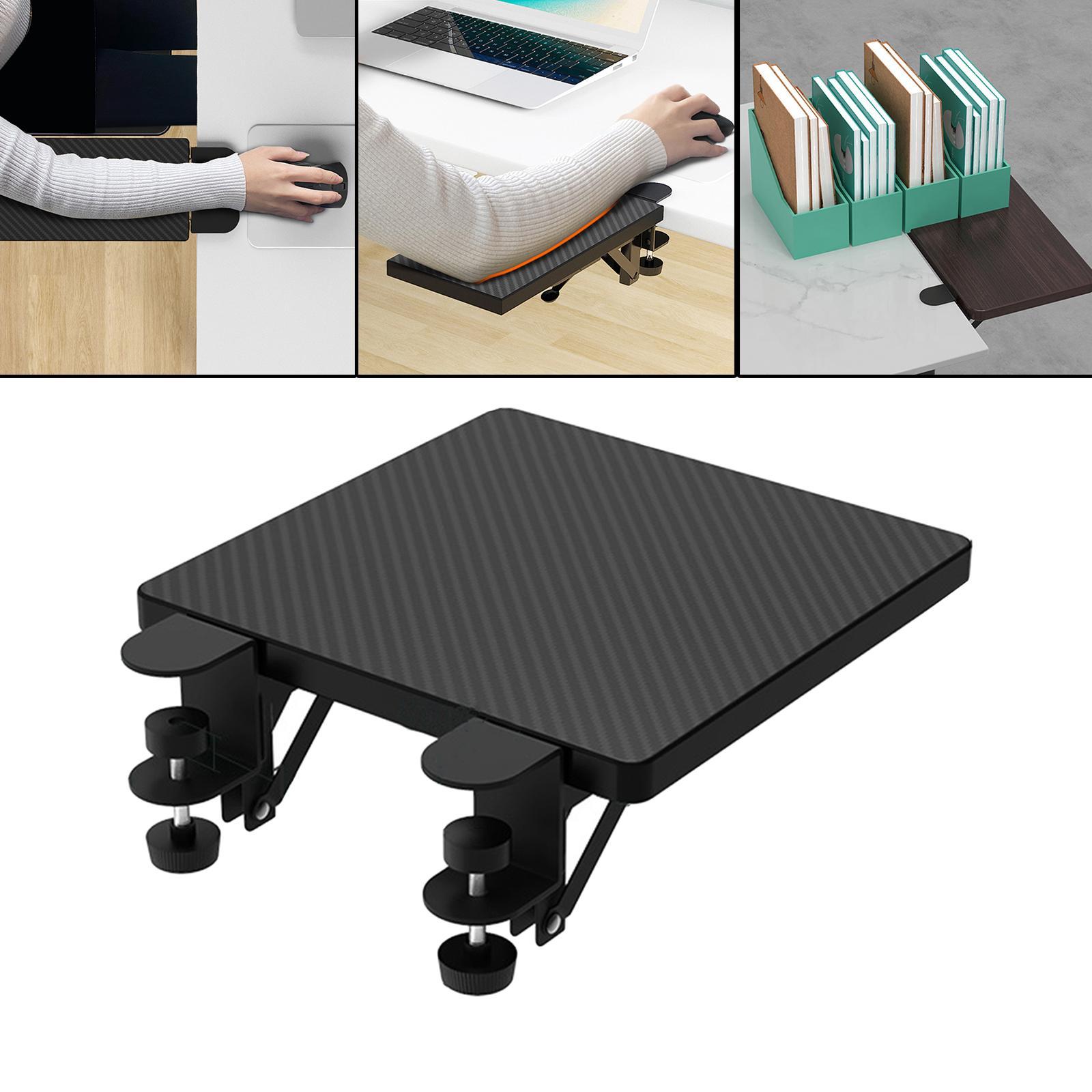 Wooden Ergonomic Desk Extender Foldable Table Mount Punch Free Wrist Rest Pad for Keyboard Computer Mouse Work Extension Platform Bracket