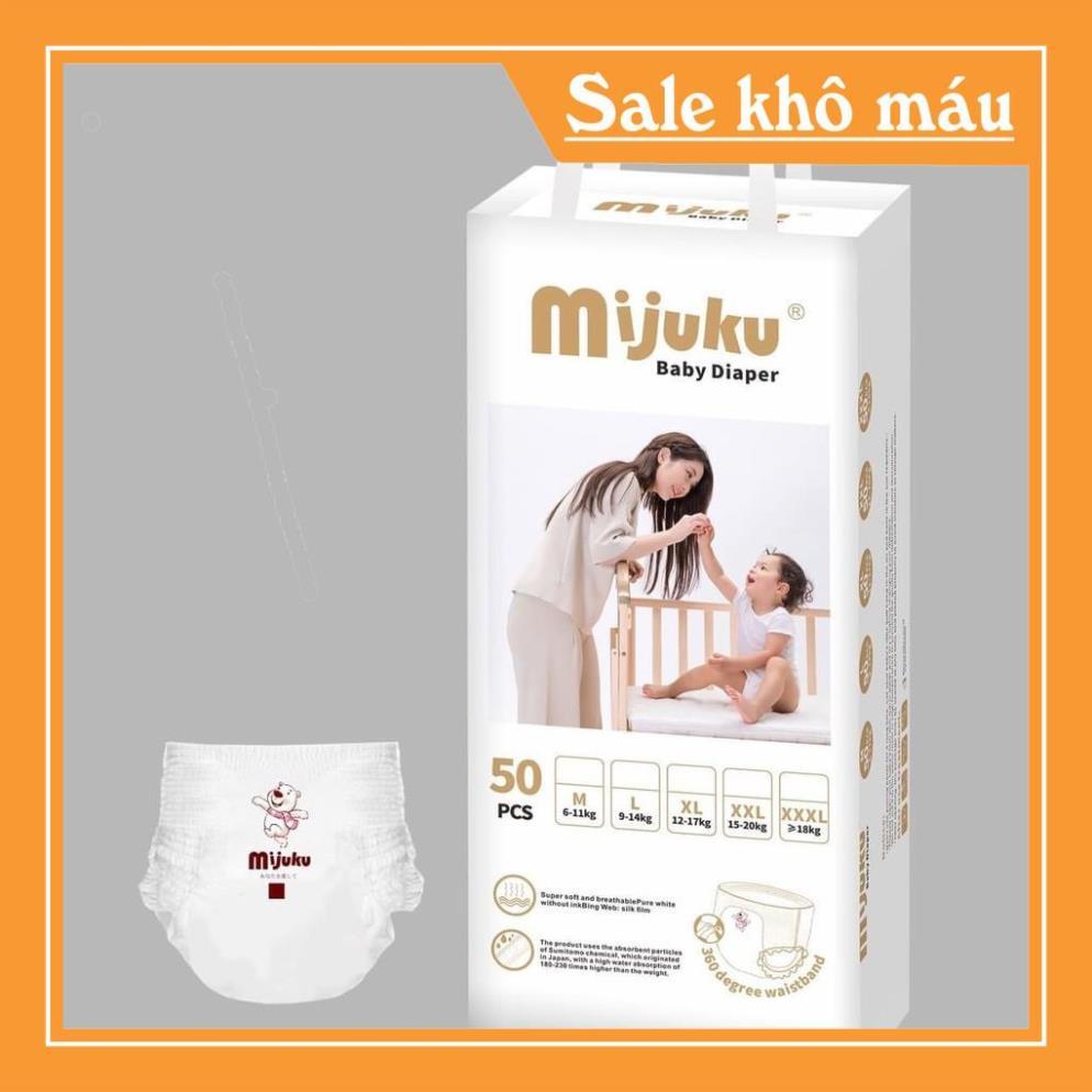 { Hà Nội }COMBO 50 miếng bỉm quần xuất Nhật MIJUKU đủ size M/L/XL/XXL/XXXL