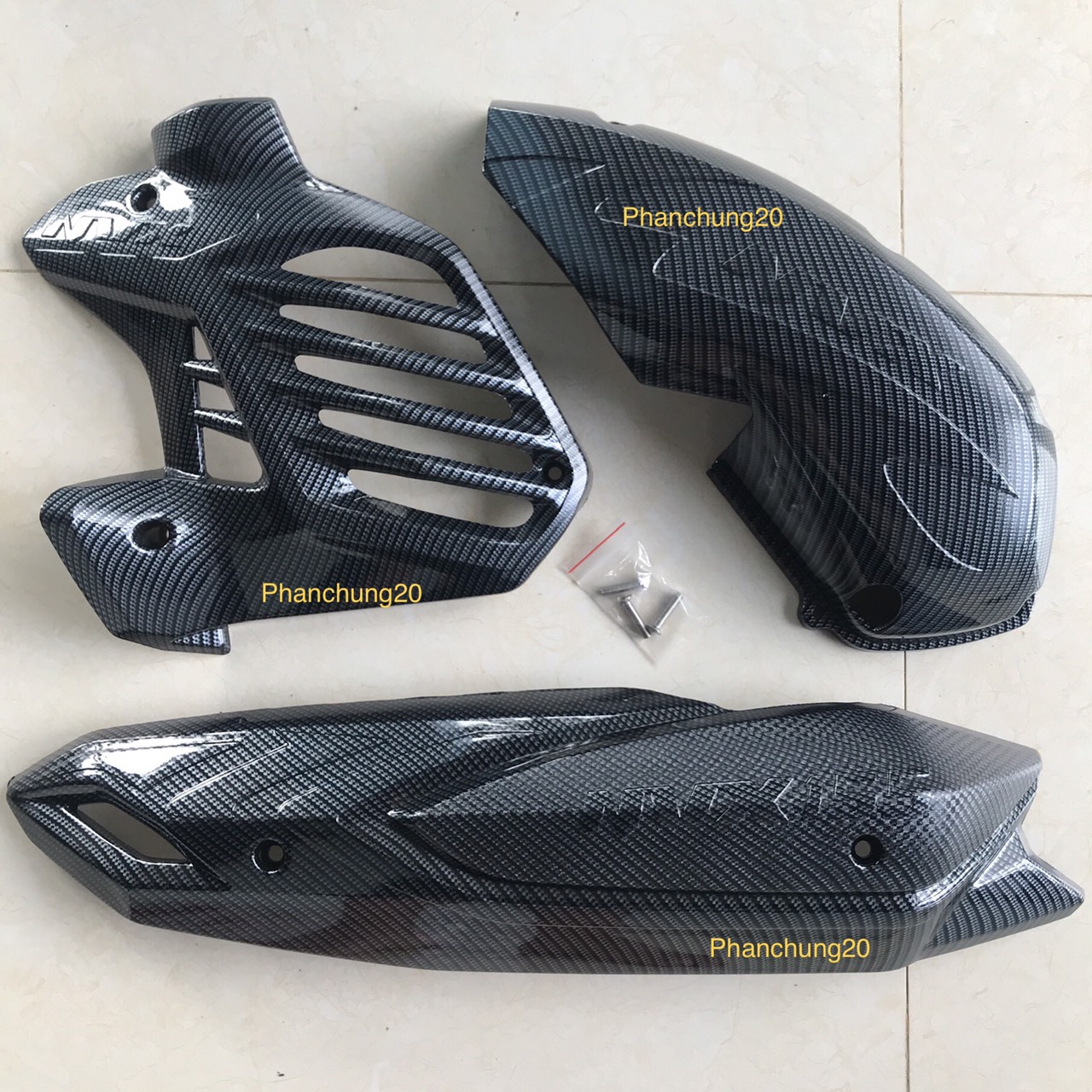 COMBO BỘ ỐP PHỤ KIỆN TRANG TRÍ DÙNG CHO ĐỜI XE NVX 2017 2018 2019 2020 - V1 CACBON