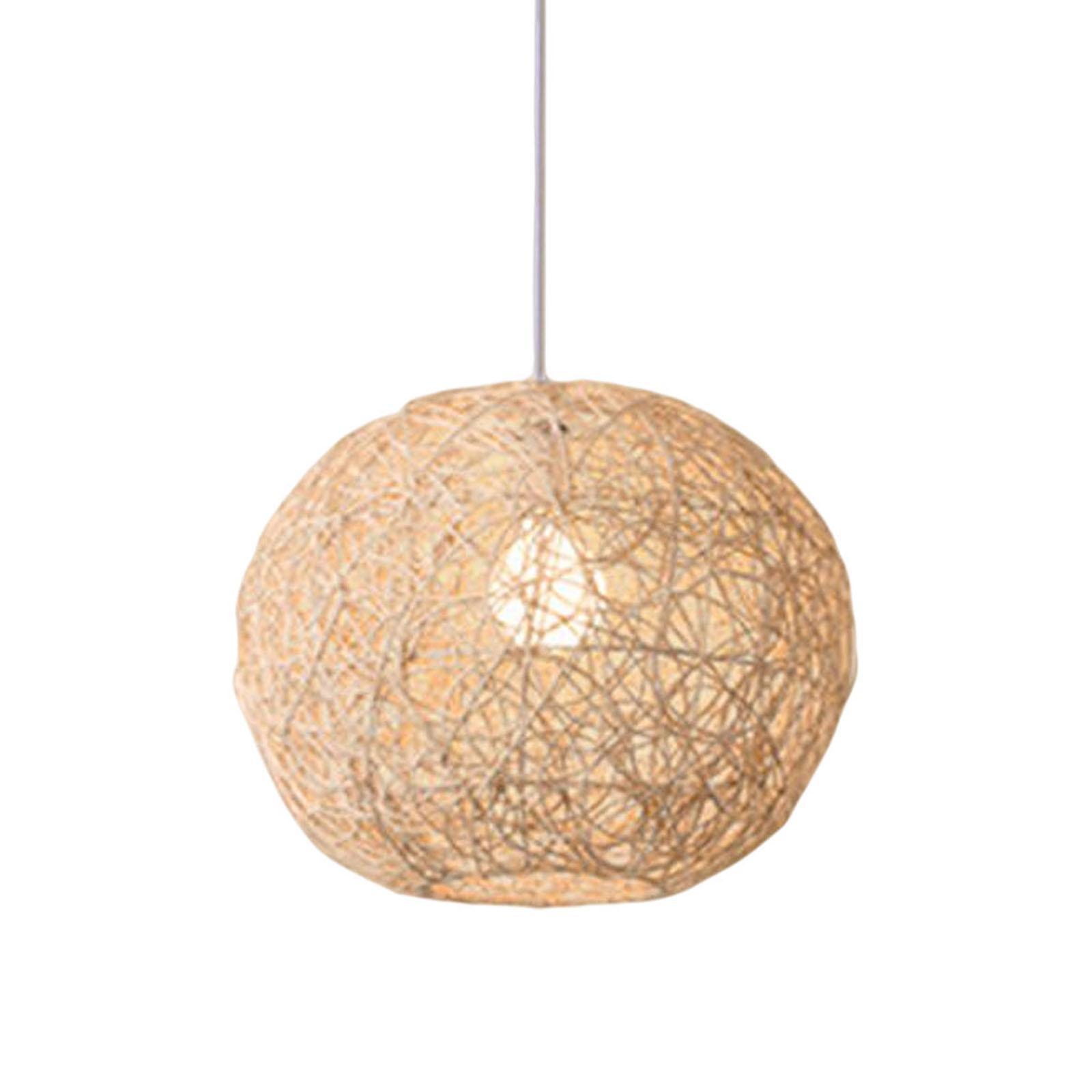 Rustic Style Pendant Light, Ceiling Lighting Hanging Rattan Chandelier for Bar Kitchen