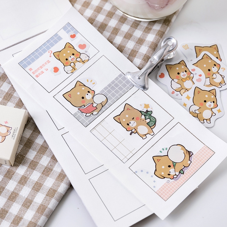 Hộp 45 miếng dán sticker mèo C-006