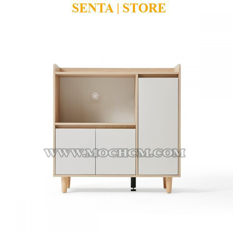 Tủ nhà bếp, Tủ Buffet đựng gia vị lò vi sóng gỗ công nghiệp đa năng hiện đại MOC049
