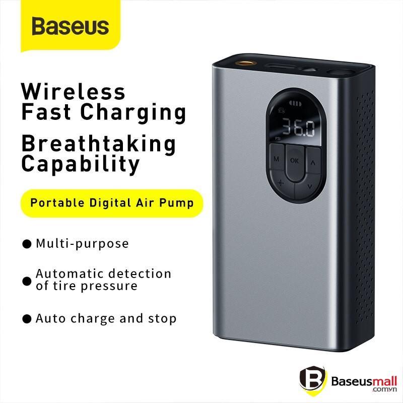 Baseus -BaseusMall VN Máy bơm lốp xe hơi Baseus Energy Source Inflator Wireless Intelligent Air Pump