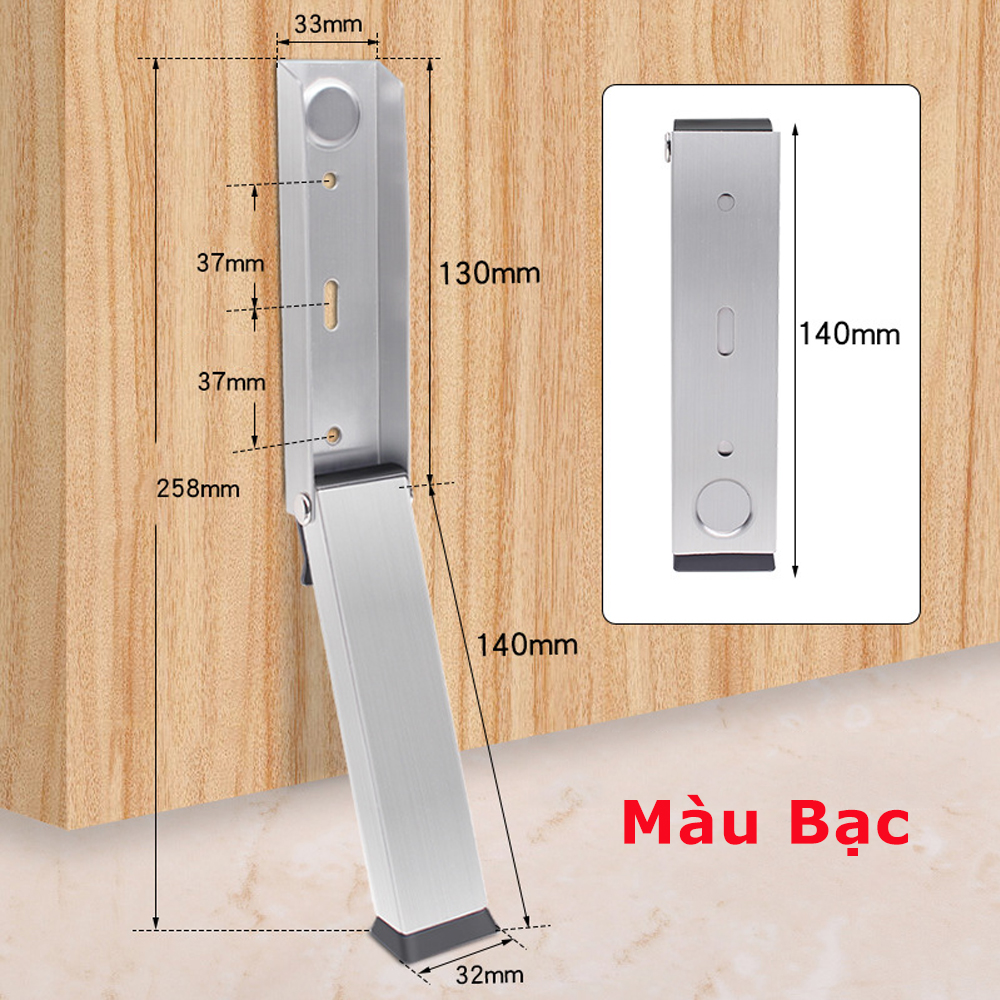 Chặn Cửa Gấp Gọn KUNBE Chống Gió Va Đập Có Thể Dán Hoặc Vít Phù Hợp Nhiều Loại Cửa