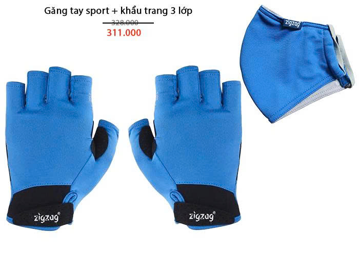 COMBO GĂNG TAY THỂ THAO + KHẨU TRANG 3 LỚP