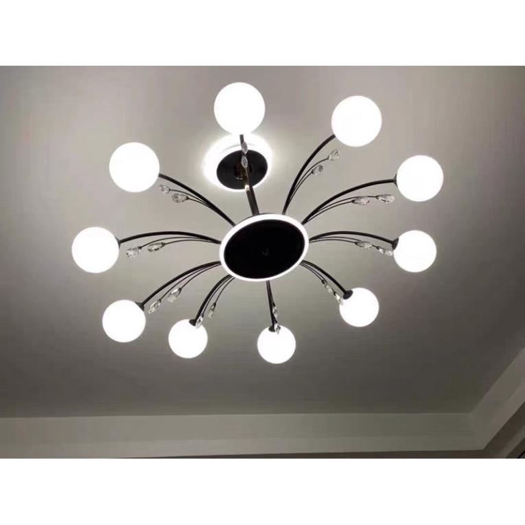 Đèn thả chùm tô điểm phòng tiếp đón khách 10 -12-16 bóng ,decor thiết kế bên trong cao cấp.