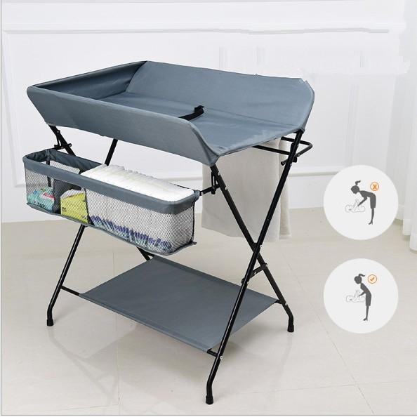 Bàn thay tả đa năng xếp gọn cho bé European Folding Diaper Table (Xám)