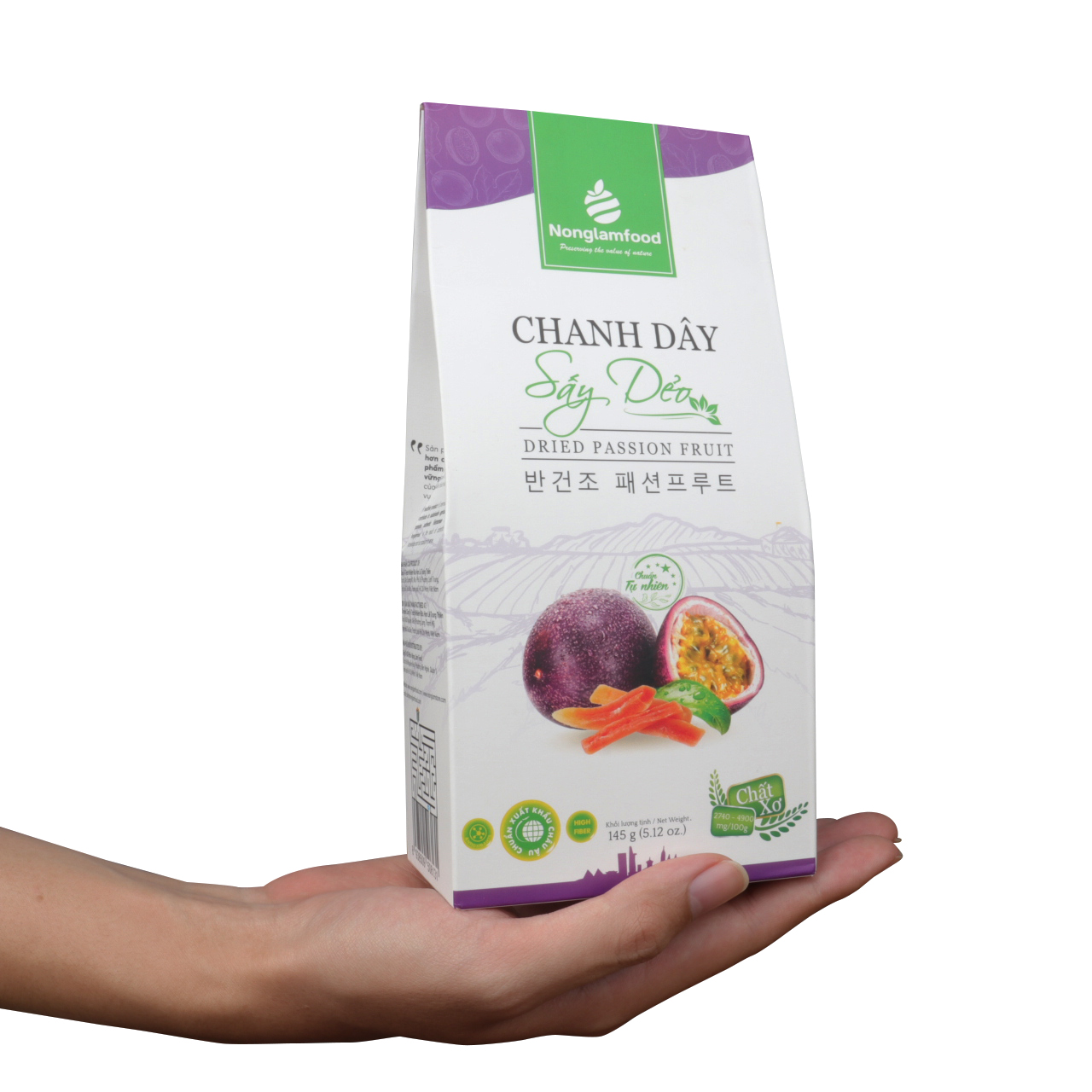 Combo 10 hộp Chanh Dây Sấy Dẻo Nonglamfood 145g  | Healthy Snack | Ăn vặt văn phòng | Trái cây sấy dẻo