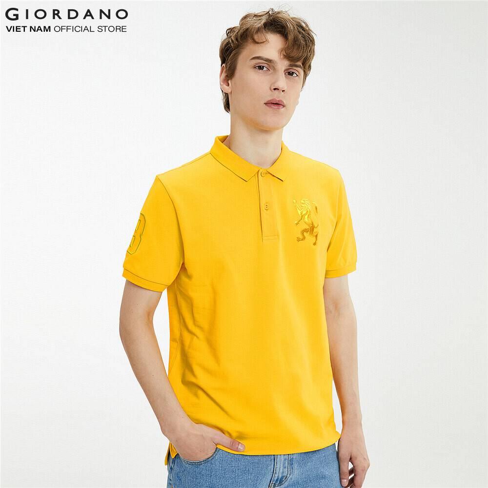 Áo Thun Có Cổ Nam Giordano Lion 3D Polo 01010222