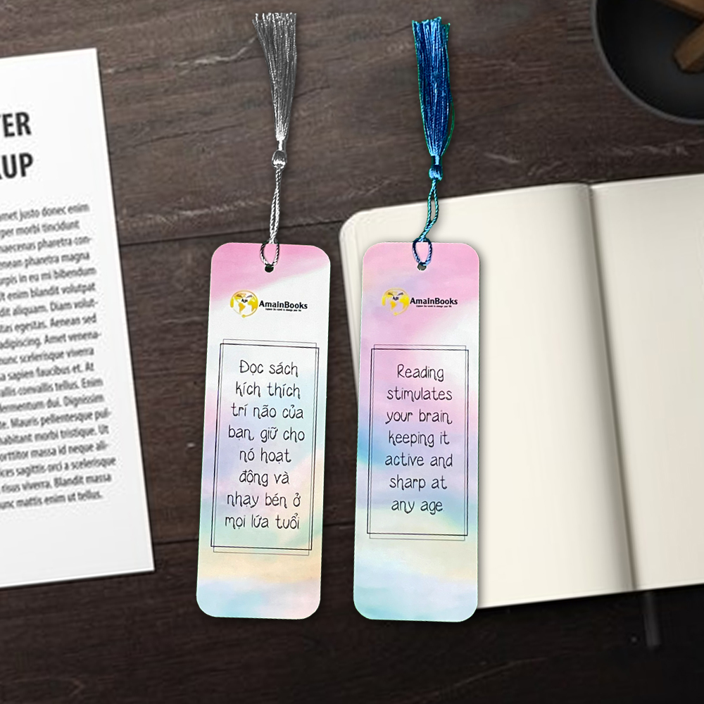Bookmark đánh dấu sách truyền cảm hứng có tua rua