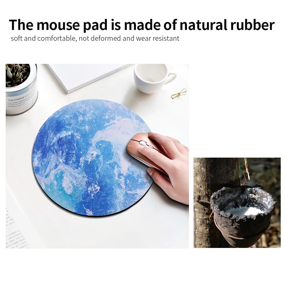 Round Mouse Pad Gaming Mouse Pad Anti-skid Wear-resistant Rubber Mouse Pad Suitable for Home Game Office Red Magic