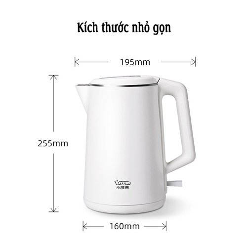 Ấm siêu tốc Lotor cách nhiệt cao cấp, ấm đun siêu tốc dung tích 1.7L, ấm đun nước thiết kế sang trọng, ấm đun nước siêu tốc- Hàng chính hãng