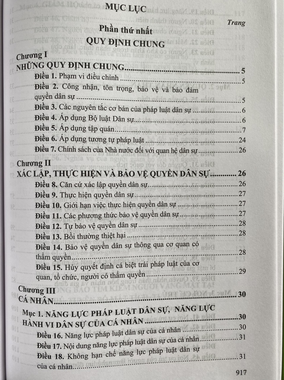 Chỉ Dẫn Tra Cứu, Áp Dụng Bộ Luật Dân Sự Năm 2015