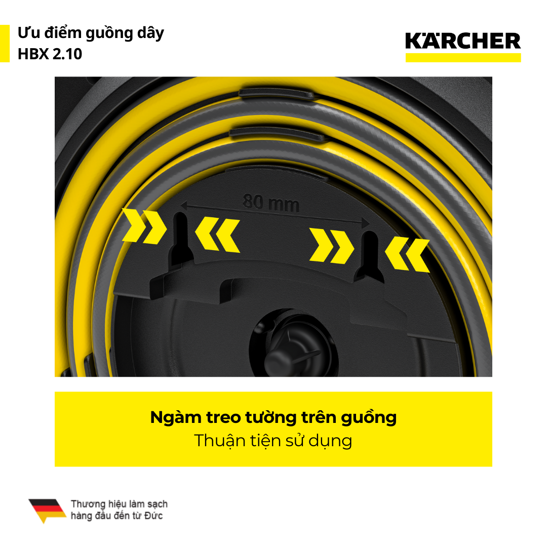 [Mới 2025] Guồng ống dây tưới vườn Karcher HBX 2.10 - Phiên bản cải tiến của CR 3.110 - Hàng Chính Hãng