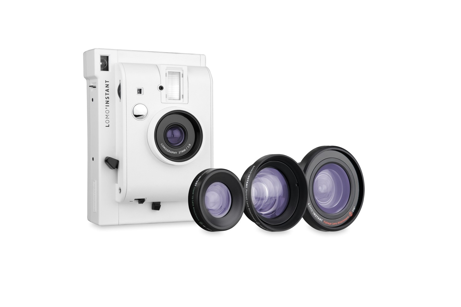 MÁY ẢNH CHỤP IN LIỀN LOMO'INSTANT MÀU TRẮNG + 3 LENSES hàng chính hãng