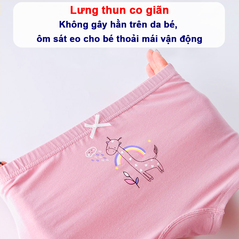 Hình ảnh Quần chip đùi bé gái họa tiết đáng yêu Baby-S, Set 3 quần chip bé gái mềm mịn cao cấp – SC025