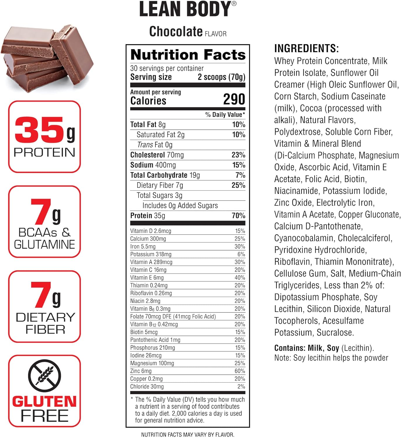 Lean Body Labrada 4.63lbs - Sữa dinh dưỡng hỗ trợ tăng cơ giảm mỡ thay thế bữa ăn tiện lợi Healthy Cung Cấp 35 Protein và Các Vitamin Năng Lượng Đảm Bảo Dinh Dưỡng Hoàn Chỉnh Bữa Ăn Lean Body Meal Replacement