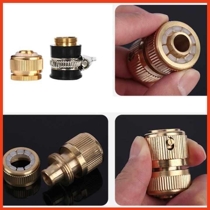 Bộ dây vòi xịt nước rửa xe, tưới cây . tăng áp 3 lần, loại 15m 206701 đầu đồng,cút đồng