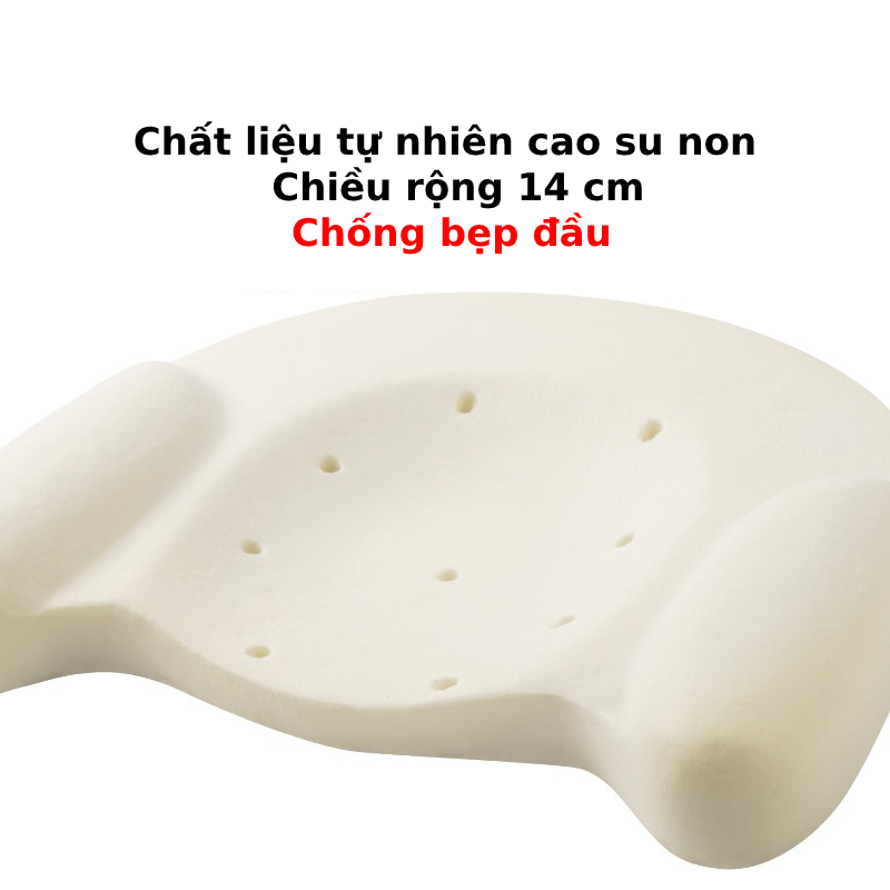 Gối cao su non chống bẹp đầu, méo đầu, nghẹo cổ cho trẻ sơ sinh và trẻ em