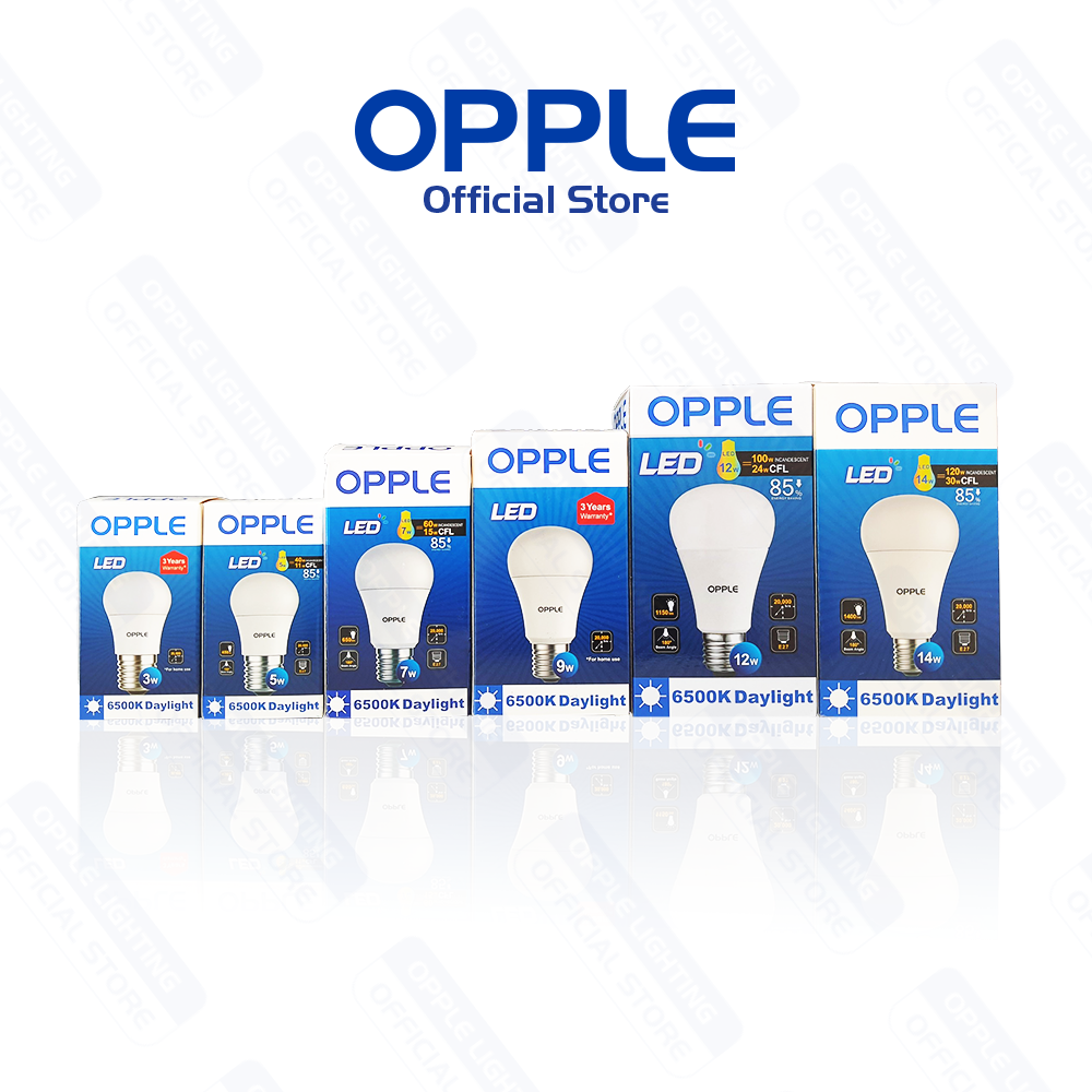 Bóng đèn OPPLE LED Bulb Ecomax E27 - Tiết kiệm điện, tuổi thọ cao lên đến 20.000 giờ