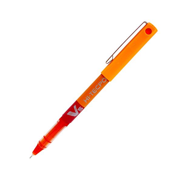 Bút Mực Nước Hi-Tech V5 0.5 mm - Pilot BX-V5-O - Mực Cam