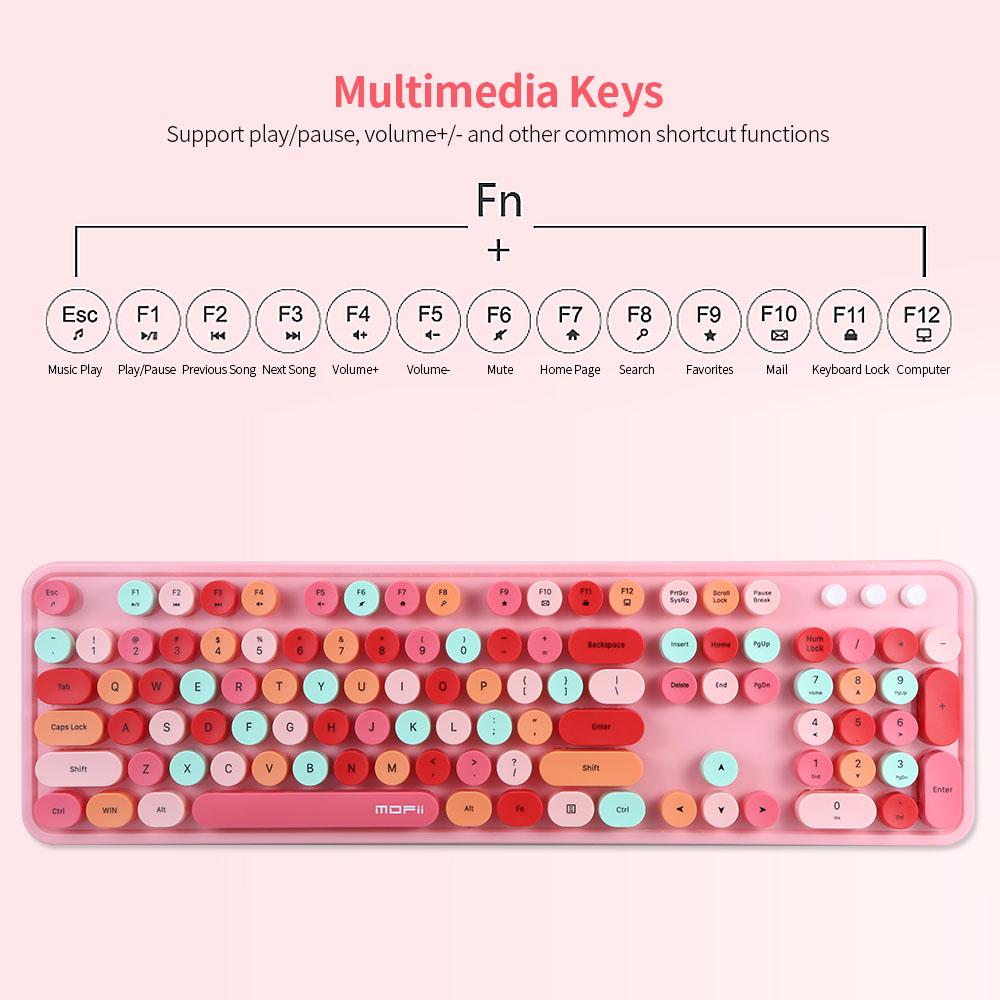 Bộ bàn phím không dây Mofii Sweet Keyboard Combo Màu hỗn hợp 2.4G cho máy tính xách tay PC