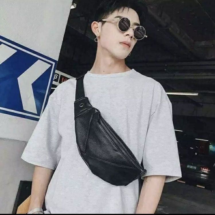 Túi Đeo Chéo Da Cho Nam Nữ Kiểu Mới