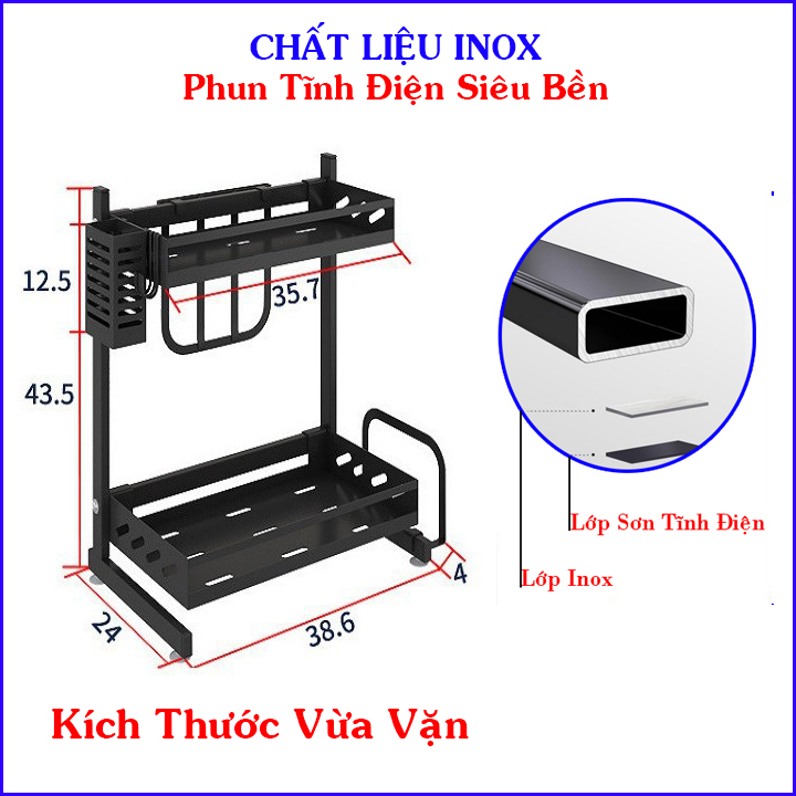 Kệ Gia Vị Cao Cấp 3 Tầng .Kệ Đựng Gia Vị Nhà Bếp Đa Năng Mới