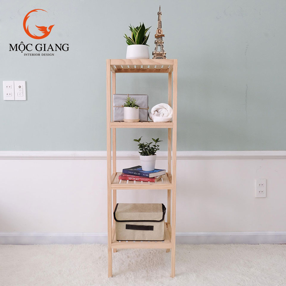 Kệ Gỗ Vuông 4 Tầng Kệ Gỗ Đa Năng Decor Trang Trí Nhà Cửa - Nội Thất Mộc Giang