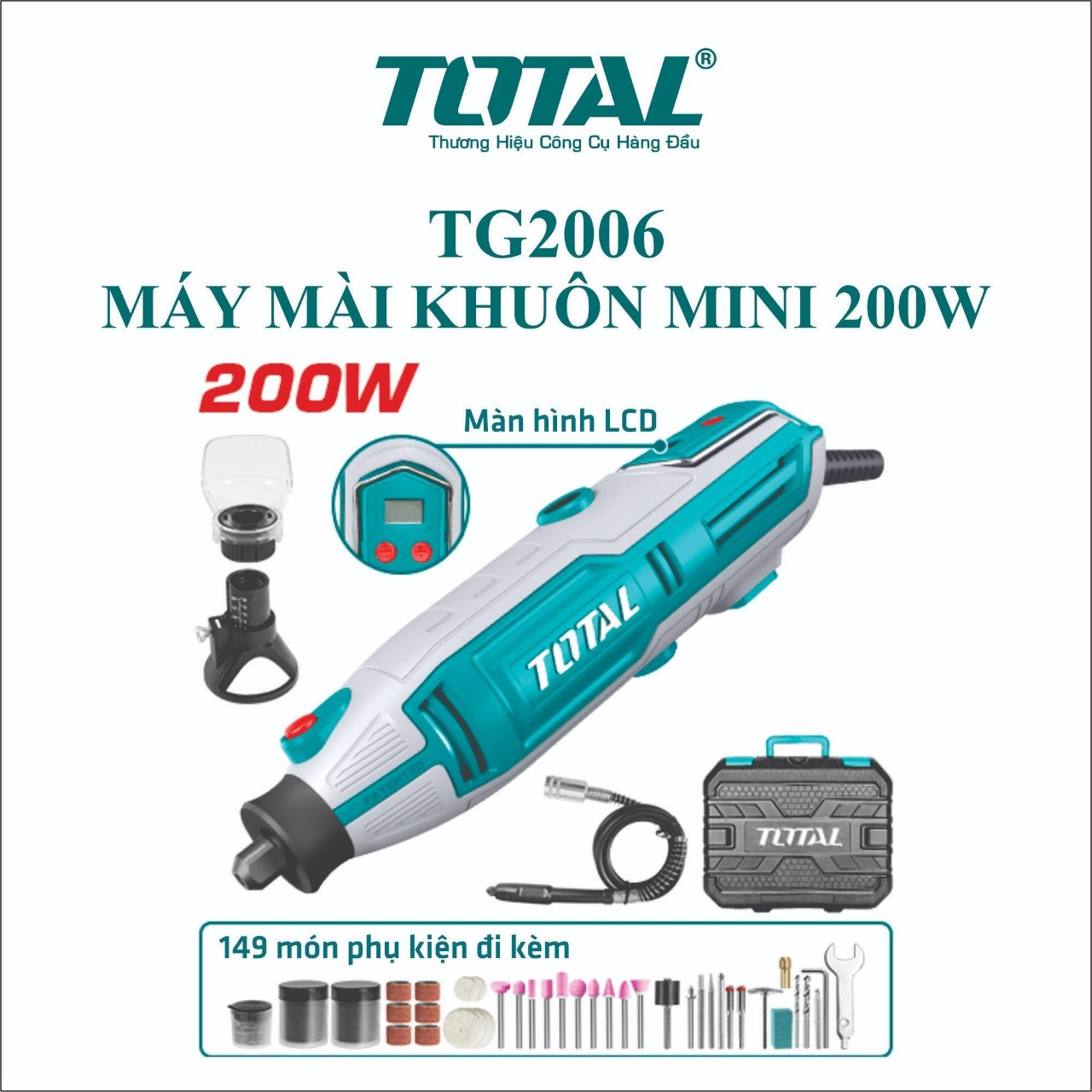 Máy mài  khuôn mini  200W TOTAL TG2006 - CHÍNH HÃNG