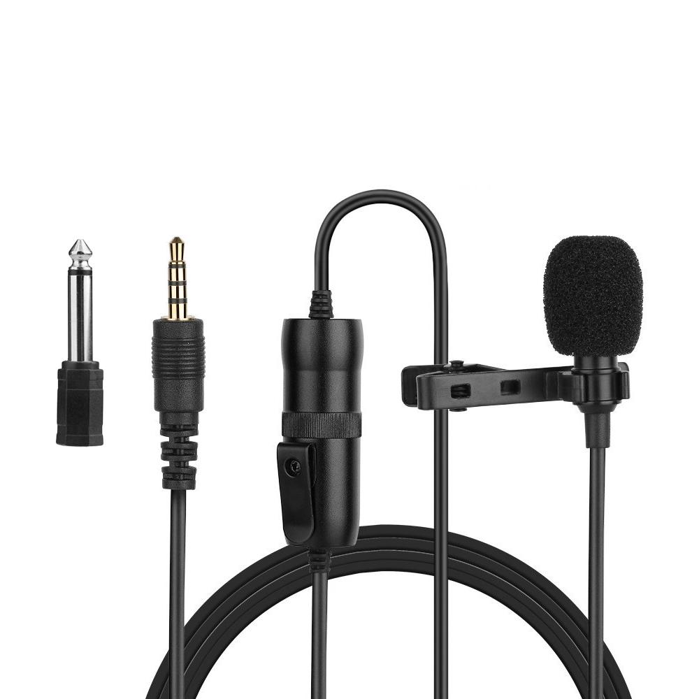 Micrô Lavalier đa hướng với giắc cắm 3,5mm TRRS 6m Cáp 6,35mm
