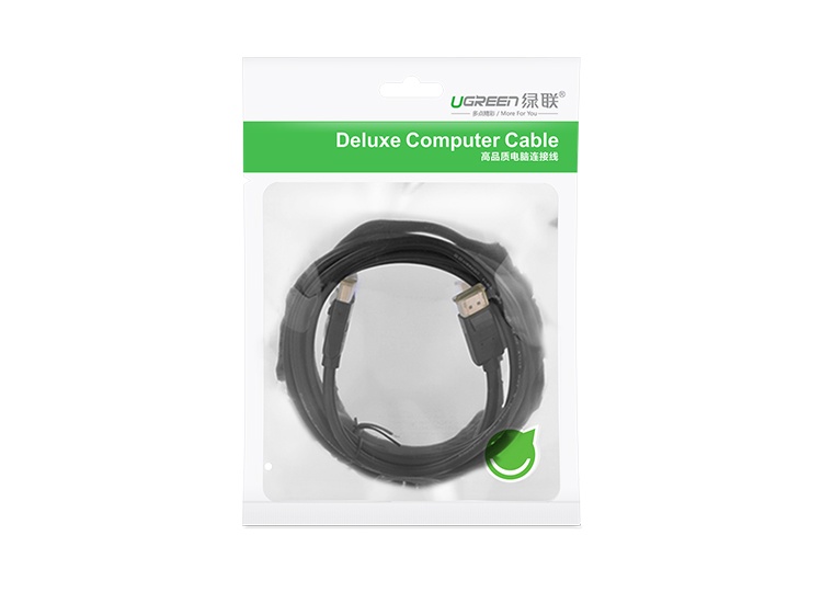 Dây cáp DisplayPort 2 đầu đực tốc độ 21.6Gbps dài 1.5M UGREEN DP102 10245 - Hàng Chính Hãng