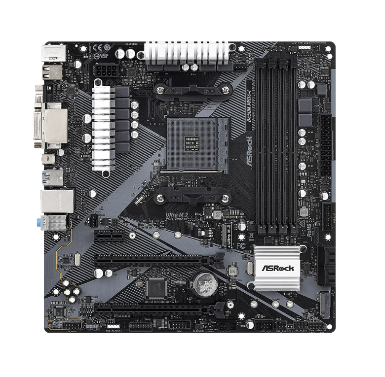 Mainboard ASROCK B450M Pro4-F R2.0 Hàng Chính Hãng