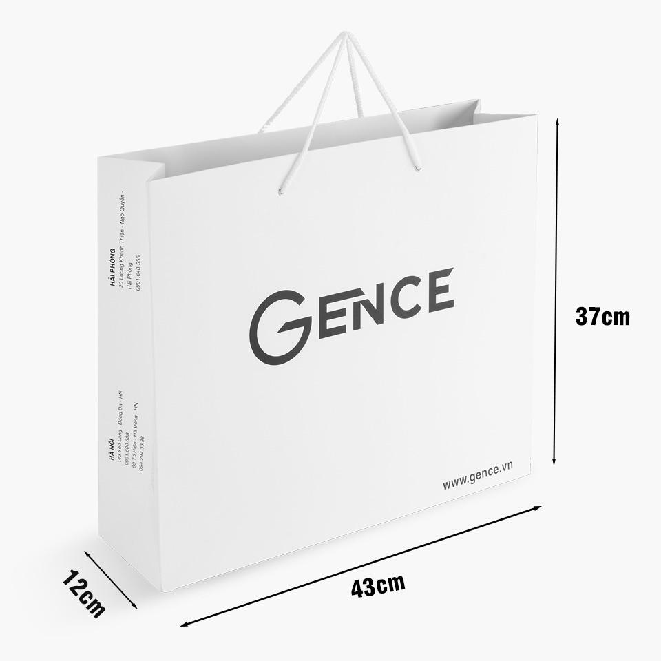 Túi Giấy Đựng Quà Tặng Size Lớn GENCE TG03 Dáng Ngang Chất Liệu Giấy Couche Cao Cấp